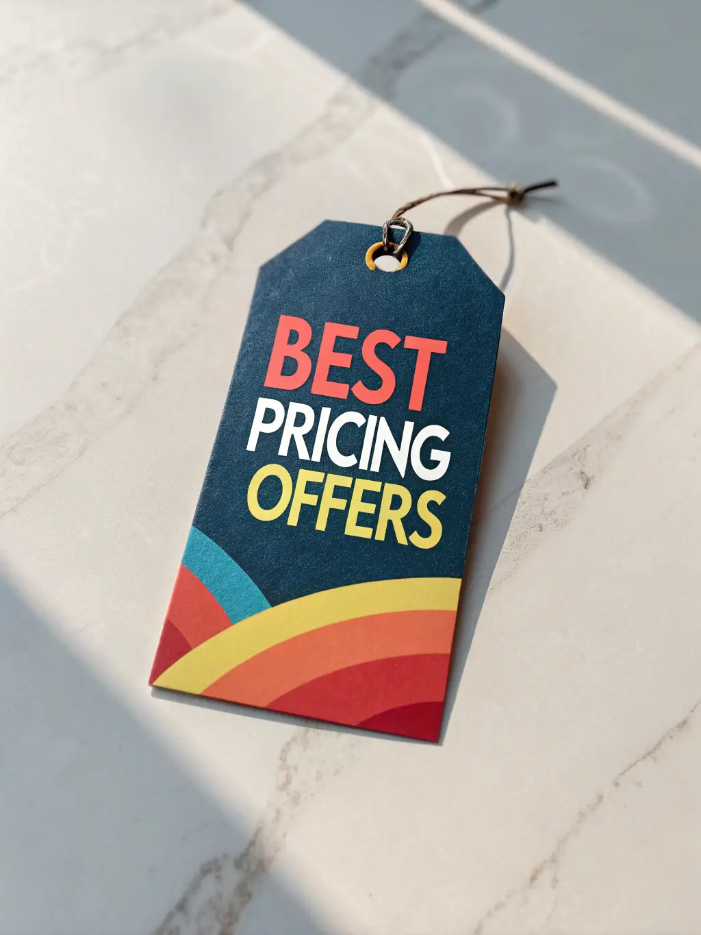 A close-up shot of a price tag with a downward arrow, symbolizing price advantages for customers of Oplyuvalny обладнання repair.