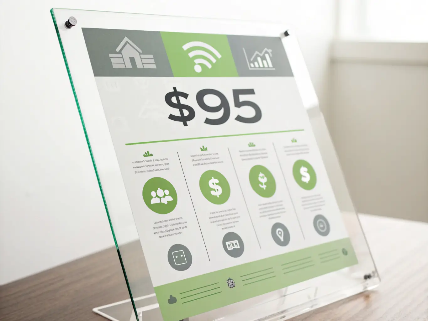 A clear and concise graphic illustrating Gazservice's transparent pricing policy, with a breakdown of costs and no hidden fees, emphasizing fixed prices.